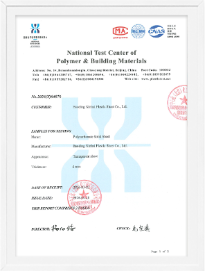 Solid Sheet Fire Test Report