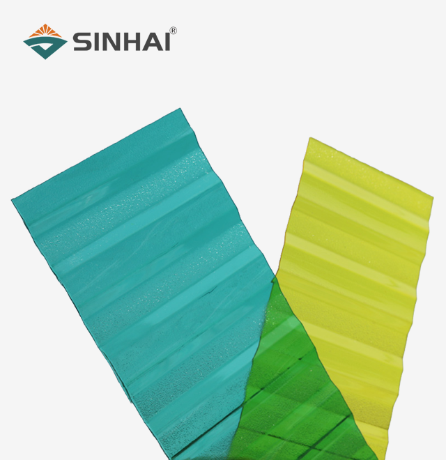 Weatherproof Mini Embossed Corrugated PC Sheet